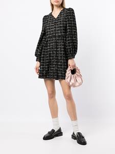 B+ab Geruite mini-jurk - Zwart