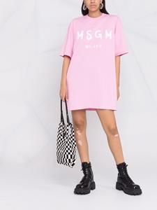 MSGM T-shirtjurk met logoprint - Roze
