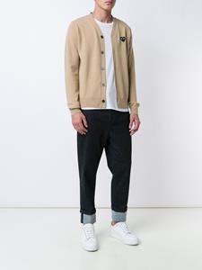 Comme Des Garçons Play embroidered heart cardigan - Beige