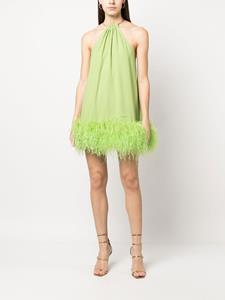 Cult Gaia Mini-jurk met veren afwerking - Groen