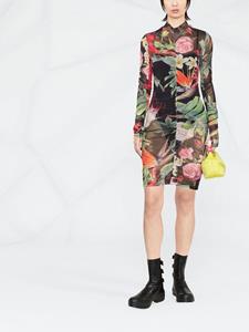 Philipp Plein Mini-jurk met bloemenprint - Zwart