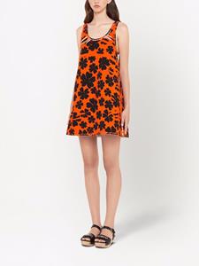 Miu Miu Mini-jurk met bloemenprint - Oranje