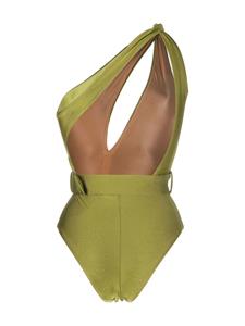 Noire Swimwear Asymmetrisch badpak - Groen