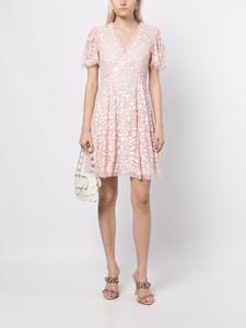 Needle & Thread Mini-jurk met pailletten - Roze