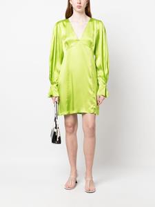 Semicouture Mini-jurk met geplooide mouwen - Groen