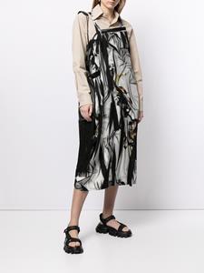 Y's Midi-jurk met print - Zwart