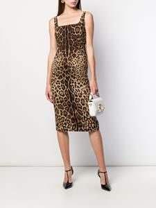 Dolce & Gabbana Jurk met luipaardprint - Zwart