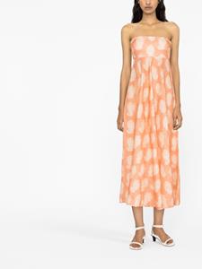 Zimmermann Midi-jurk met paisley-print - Oranje