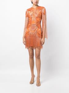 Zuhair Murad fringe-embellished fitted minidress - Oranje