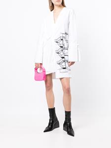Off-White Mini-jurk met print - Wit