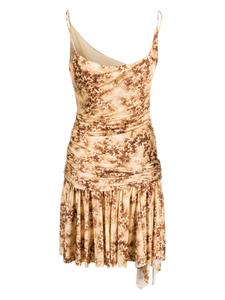 Commission Mini-jurk met bloemenprint - Beige