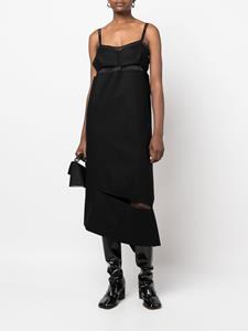 Sacai Asymmetrische midi-jurk - Zwart