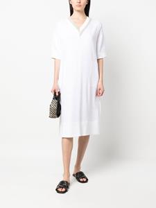Lorena Antoniazzi Midi-jurk van linnenmix - Wit