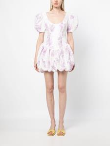 LoveShackFancy Mini-jurk met korte mouwen - Wit