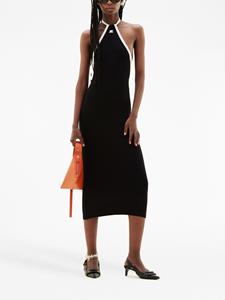 Courrèges Midi-jurk met halternek - Zwart
