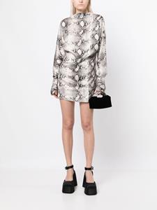 16Arlington Mini-jurk met slangenprint - Grijs