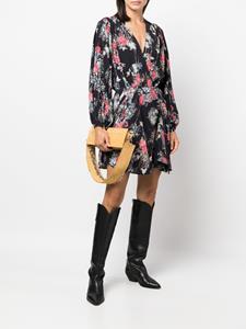 IRO Mini-jurk met bloemenprint - Zwart
