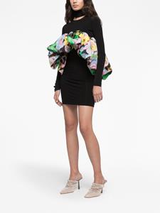 AZ FACTORY x Lutz Huelle mini-jurk met bloemenprint - Zwart