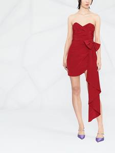 Alessandra Rich Gedrapeerde mini-jurk - Rood