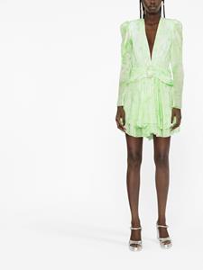 Alessandra Rich Mini-jurk verfraaid met kristallen - Groen