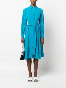 Kiton Midi-jurk met strik - Blauw