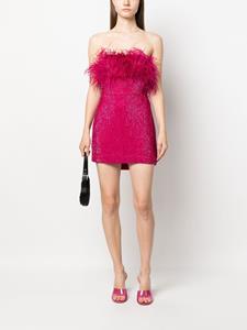 Retrofete Mini-jurk verfraaid met pailletten - Roze