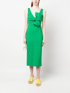 P.A.R.O.S.H. Midi-jurk met strikdetail - Groen