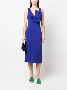 P.A.R.O.S.H. Midi-jurk met strikdetail - Blauw