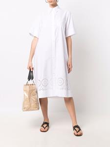 P.A.R.O.S.H. Broderie anglaise blousejurk - Wit