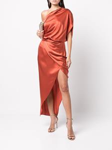 Michelle Mason Gedrapeerde midi-jurk - Oranje