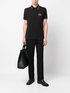 Versace Poloshirt met logopatch - Zwart