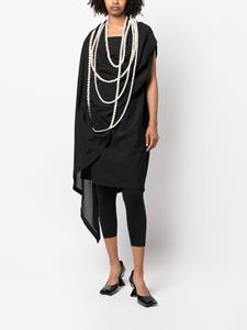 Asymmetrische mini-jurk - Zwart