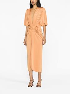 Costarellos Midi-jurk met korte mouwen - Oranje