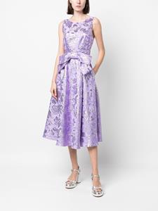 P.A.R.O.S.H. Midi-jurk met bloemenprint - Paars