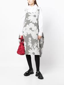 Comme Des Garçons Comme Des Garçons Midi-jurk met bloemenprint - Zwart
