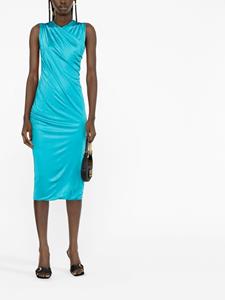 Versace Midi-jurk met ruches - Blauw