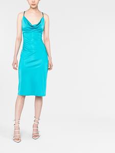 Versace Midi-jurk met col - Blauw