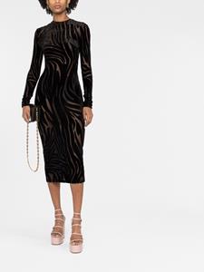 Versace Mini-jurk met zebrapatroon - Zwart