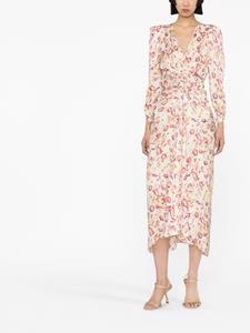 ISABEL MARANT Midi-jurk met bloemenprint - Beige