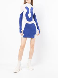 Dion Lee Intarsia mini-jurk - Blauw