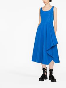 Alexander McQueen Asymmetrische midi-jurk - Blauw