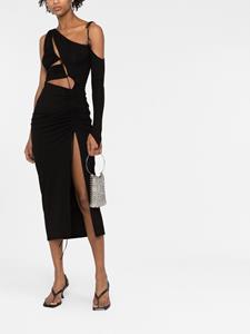 MANURI Midi-jurk met afneembare mouwen - Zwart