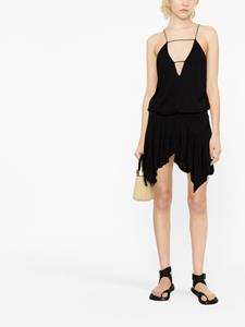 ISABEL MARANT Mini-jurk met watervalhals - Zwart