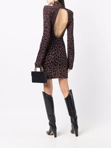 Roberto Cavalli Mini-jurk met luipaardprint - Bruin