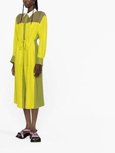Dorothee Schumacher Midi-jurk met colourblocking - Groen