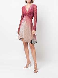 Talbot Runhof Mini-jurk met metallic-effect - Roze