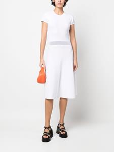 Karl Lagerfeld Midi-jurk met korte mouwen - Wit