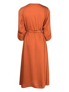 Yves Salomon Midi-jurk met ceintuur - Oranje