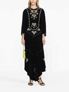 ISABEL MARANT Midi-jurk met borduurwerk - Zwart