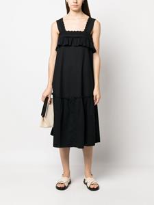 Ralph Lauren RRL Midi-jurk met ruches - Zwart